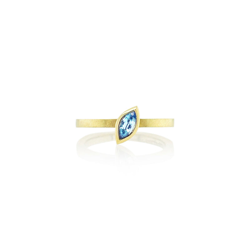 Marquise Blue Zircon Ring