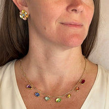 Mixed Cut Rainbow Gemstone Necklace