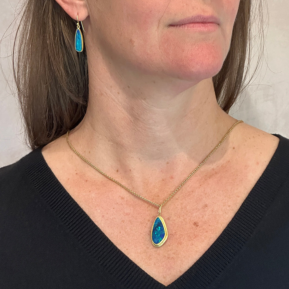 Large Australian Boulder Opal Pendant