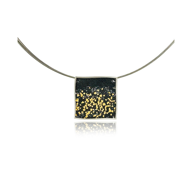 Small Modified Square "Confetti" Pendant