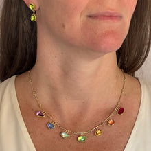 Mixed Cut Rainbow Gemstone Necklace