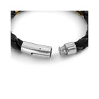 Black Diamond and Leather Bracelet