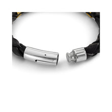 Black Diamond and Leather Bracelet