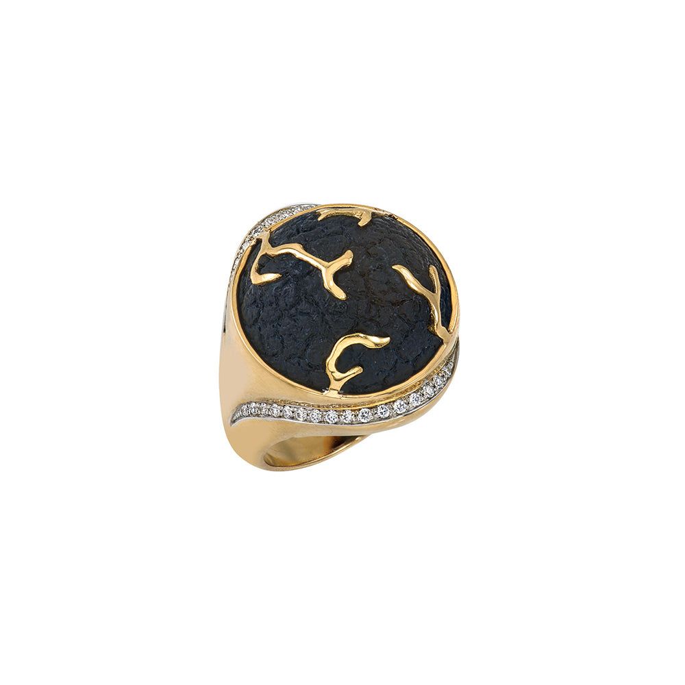 Etched Agate Ring