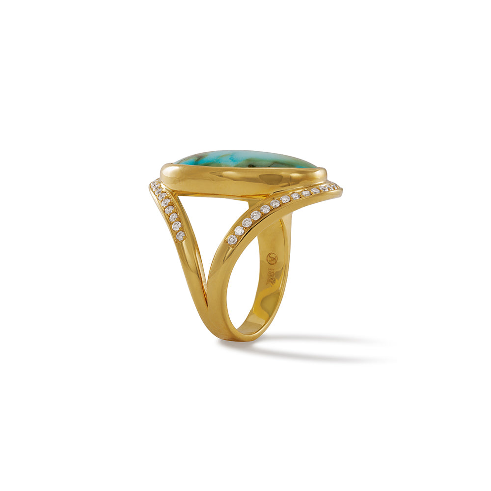 Sonoran Turquoise and Diamond Ring