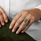 Chrysoprase Slice Ring