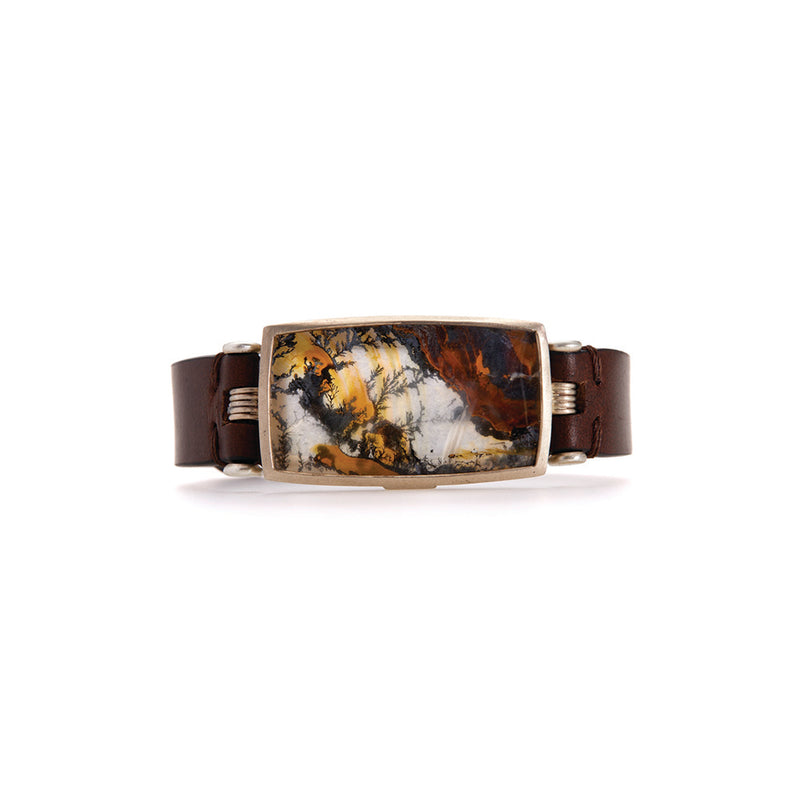 Unisex Dendritic Agate Bracelet