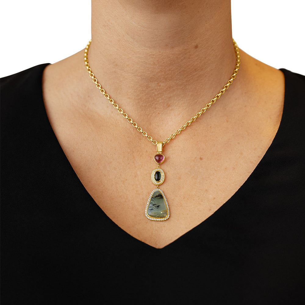 Peruvian Opal and Tourmaline Enhancer