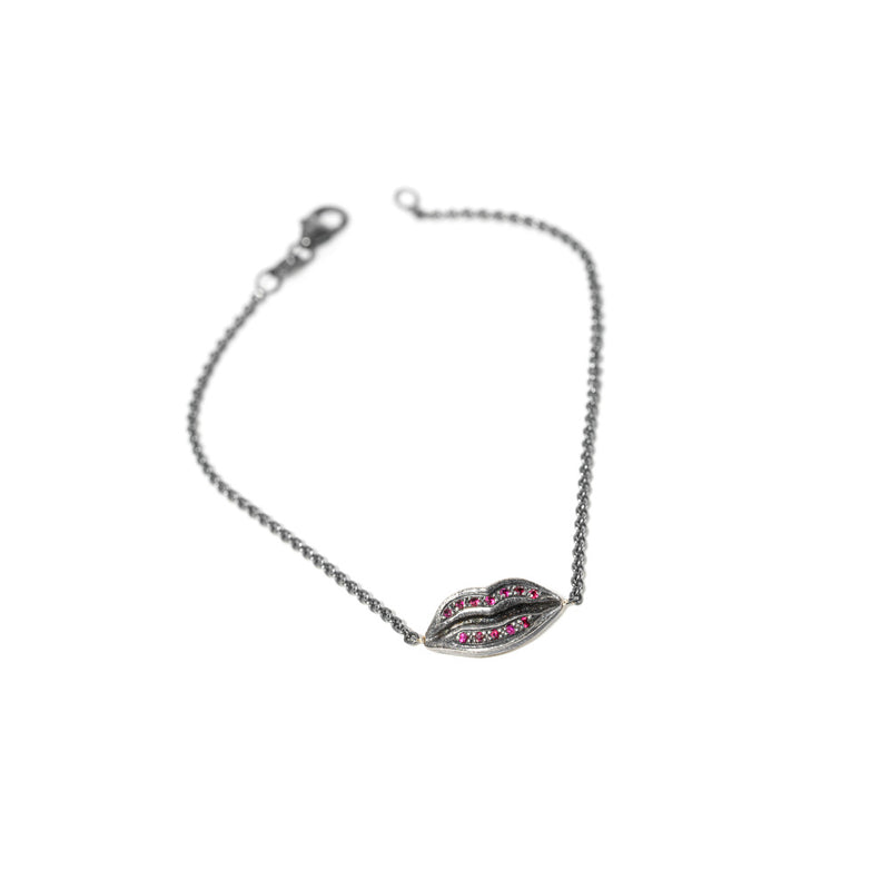 Ruby "Lips" Bracelet