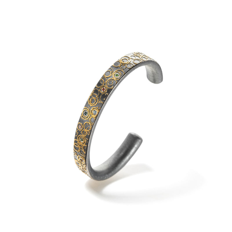 "Bubbles" Cuff with Fancy Colored Diamonds