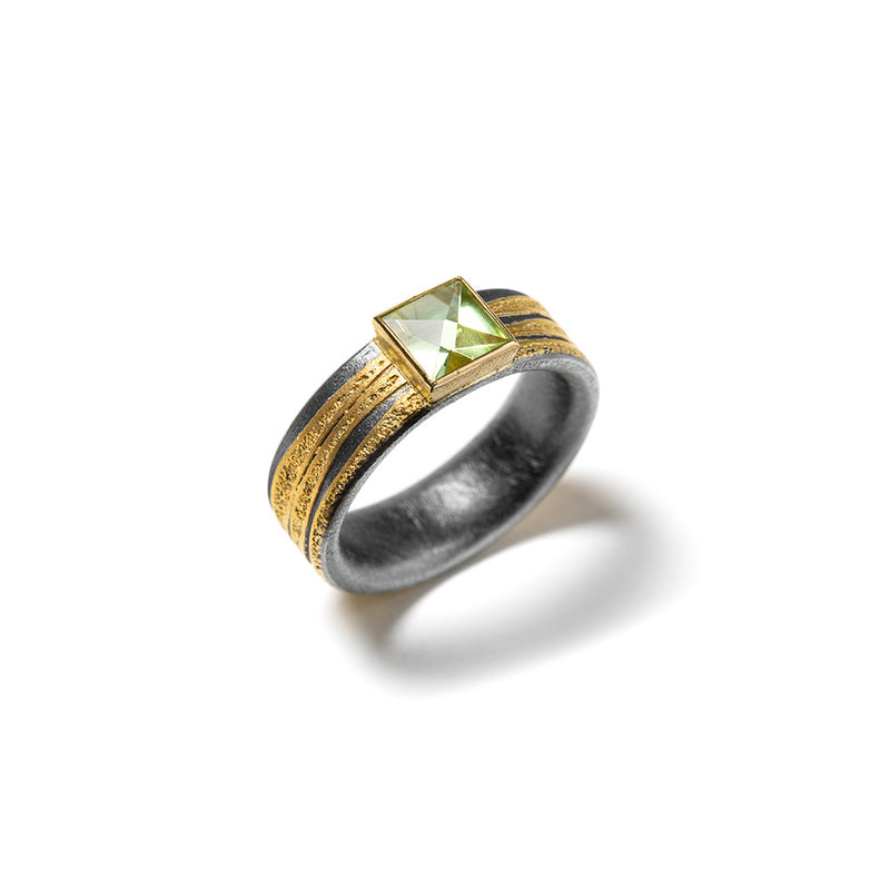 Apple Green Tourmaline Ring