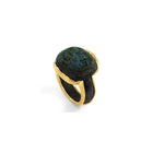 Bronze Roman Ring Encapsulated with Modern Gold Frame
