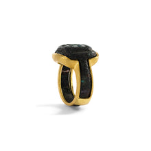 Bronze Roman Ring Encapsulated with Modern Gold Frame