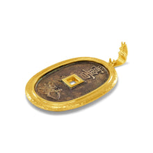 Edo Coin Pendant with Diamonds