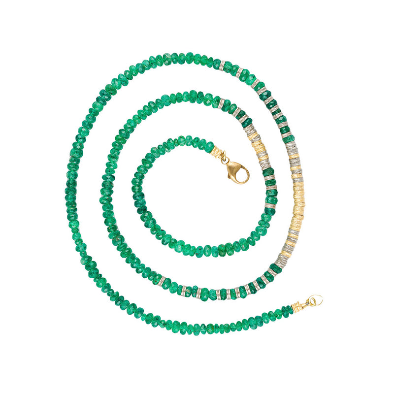 Emerald "Drum" Rondell Necklace