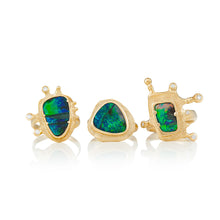Embrace Ring with East/West-Set Oval Australian Boulder Opal