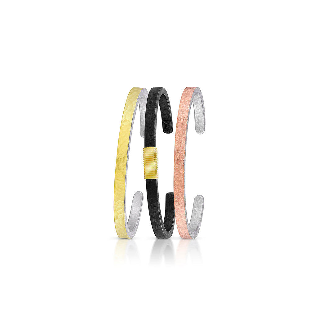 Cuff Bracelet with 18K Yellow Gold