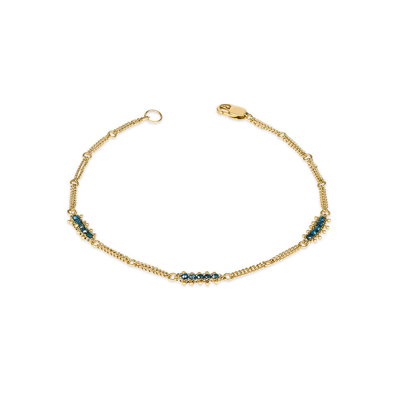 Textile Station Blue Diamond Bracelet