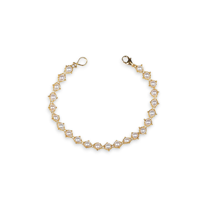 Textile Akoya Pearl Bracelet