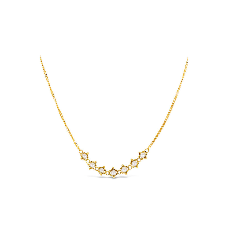 Petite Textile Freshwater Pearl Necklace