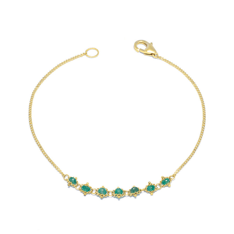 Petite Textile Emerald Bracelet