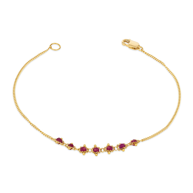 Petite Textile Ruby Bracelet