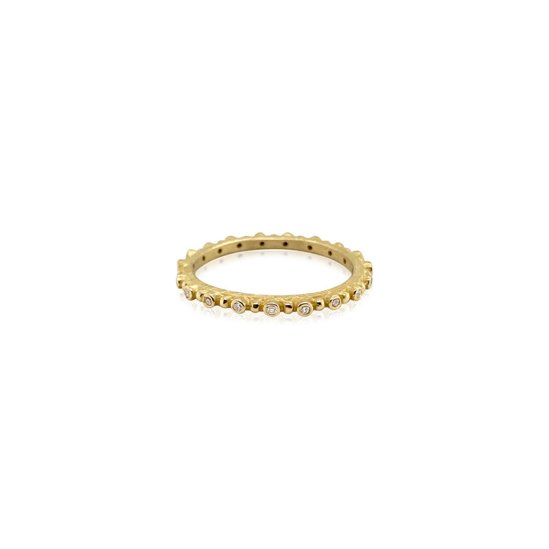 18K "Pins and Needles" Ring with White Diamonds