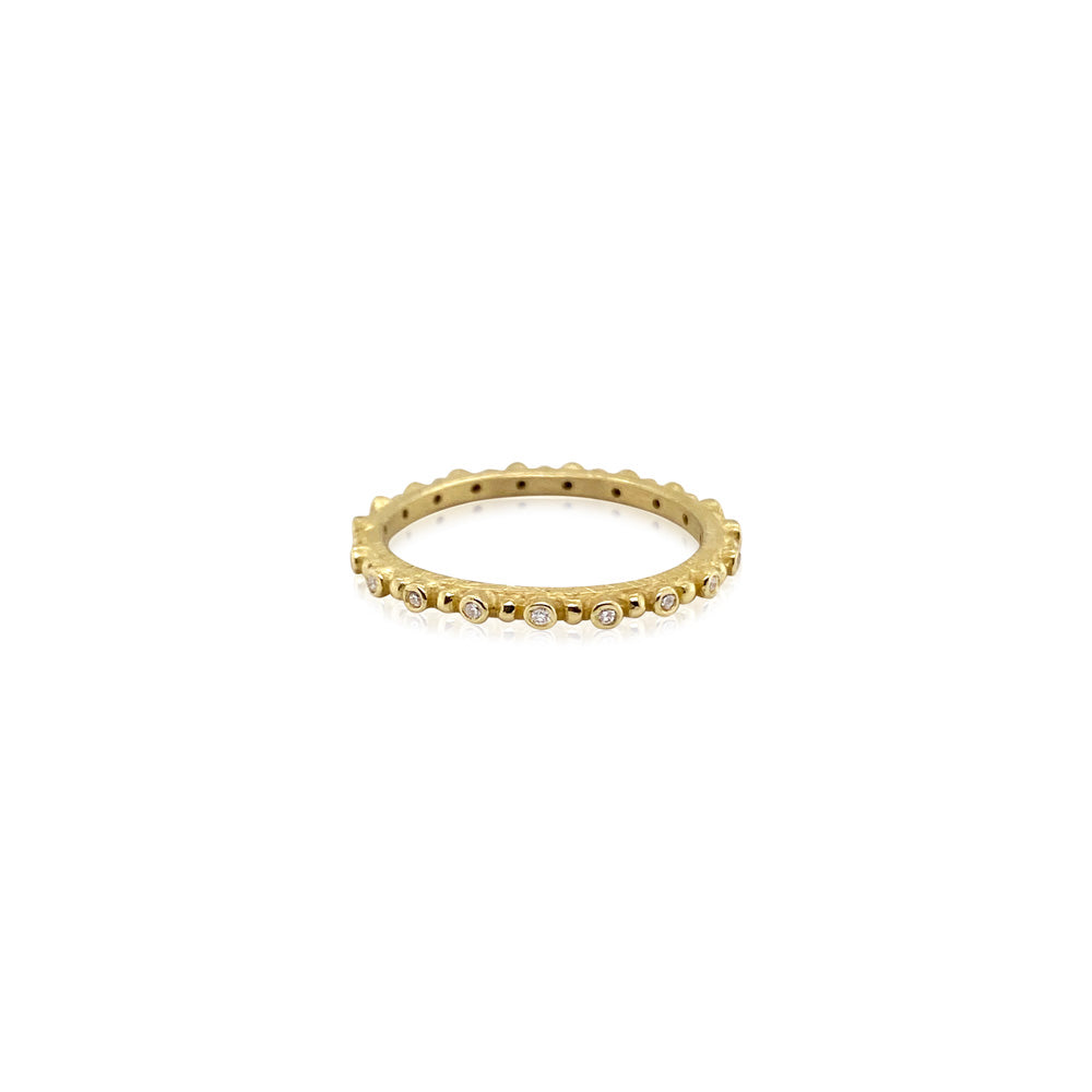 "Pins and Needles" Ring with White Diamonds