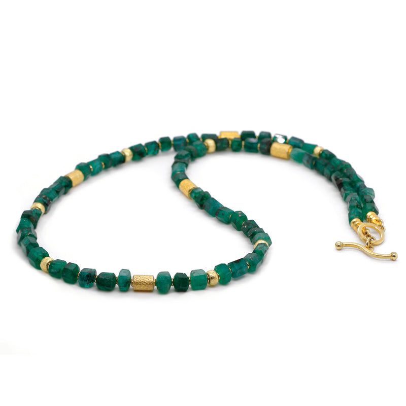 Emerald Crystal Bead Necklace