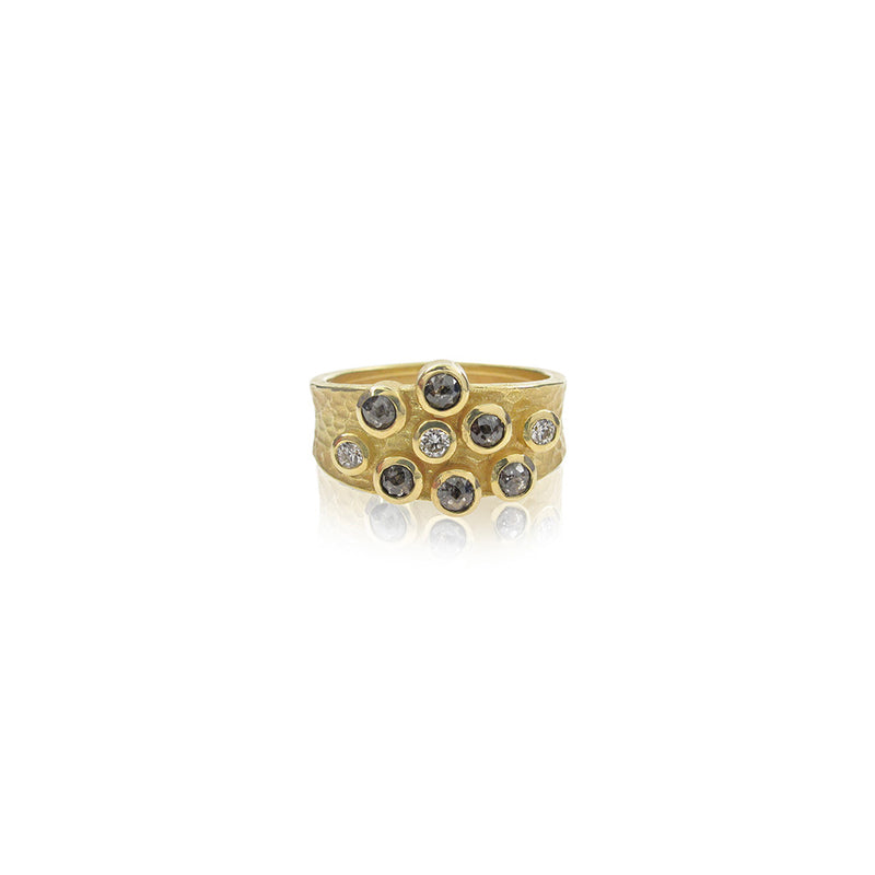 "Salt and Pepper" Glacier Ring