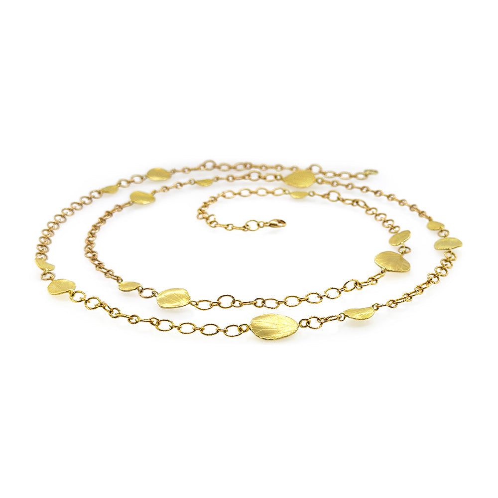 Hydrangea petal necklace (long)