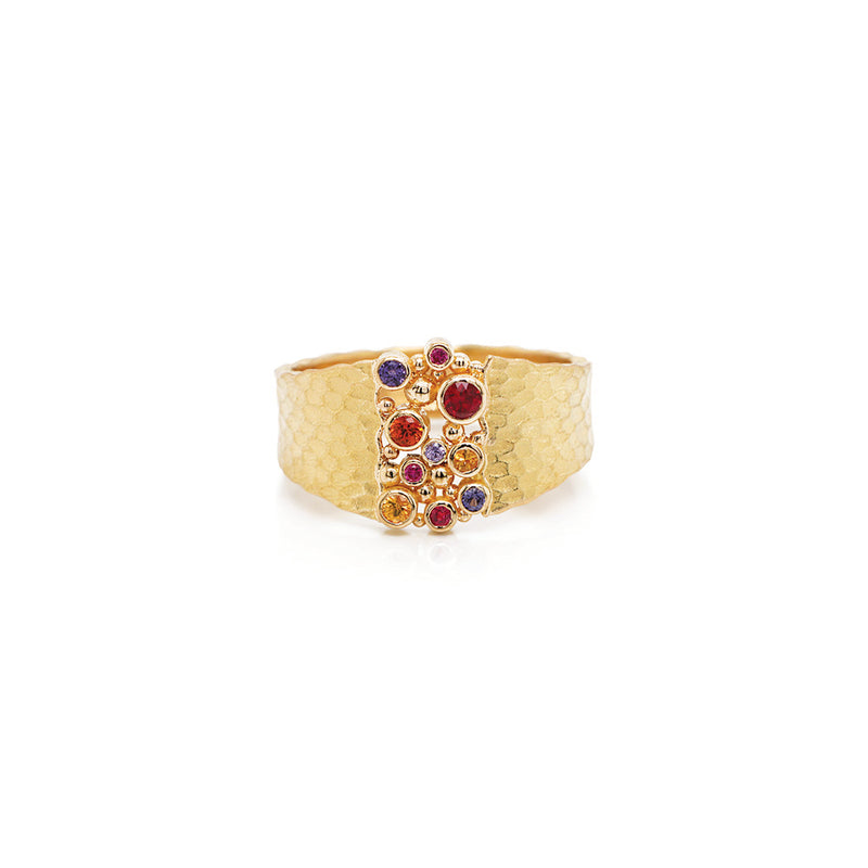 Glacier Ring with Sapphires and Rubies