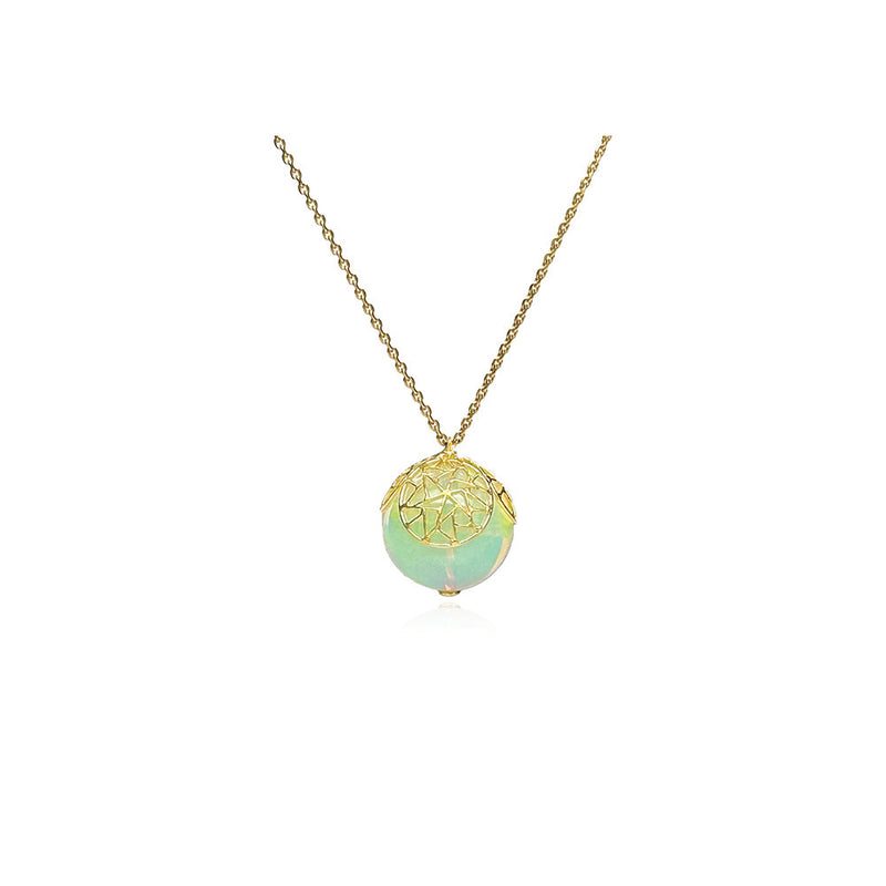 Large Ethiopian Opal Sphere Necklace