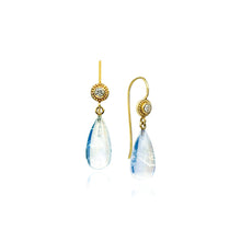 Tear drop moonstone earrings