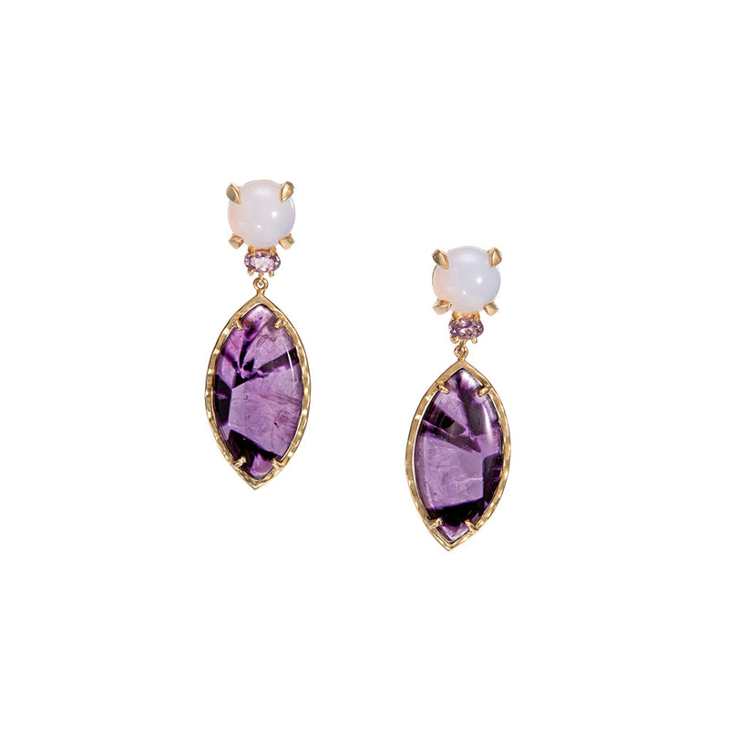 "Classic Smalls" with Zoned Amethyst, Chalcedony and Purple Spinel