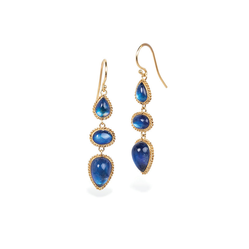 One-Of-A-Kind Blue Moonstone Earrings