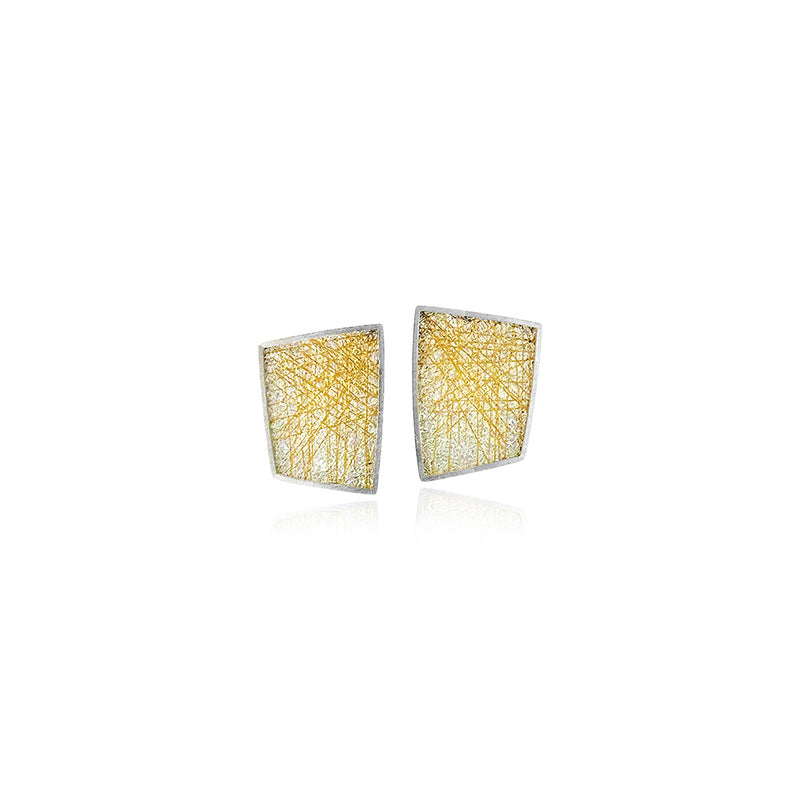 Large Modified Square Earrings on Posts