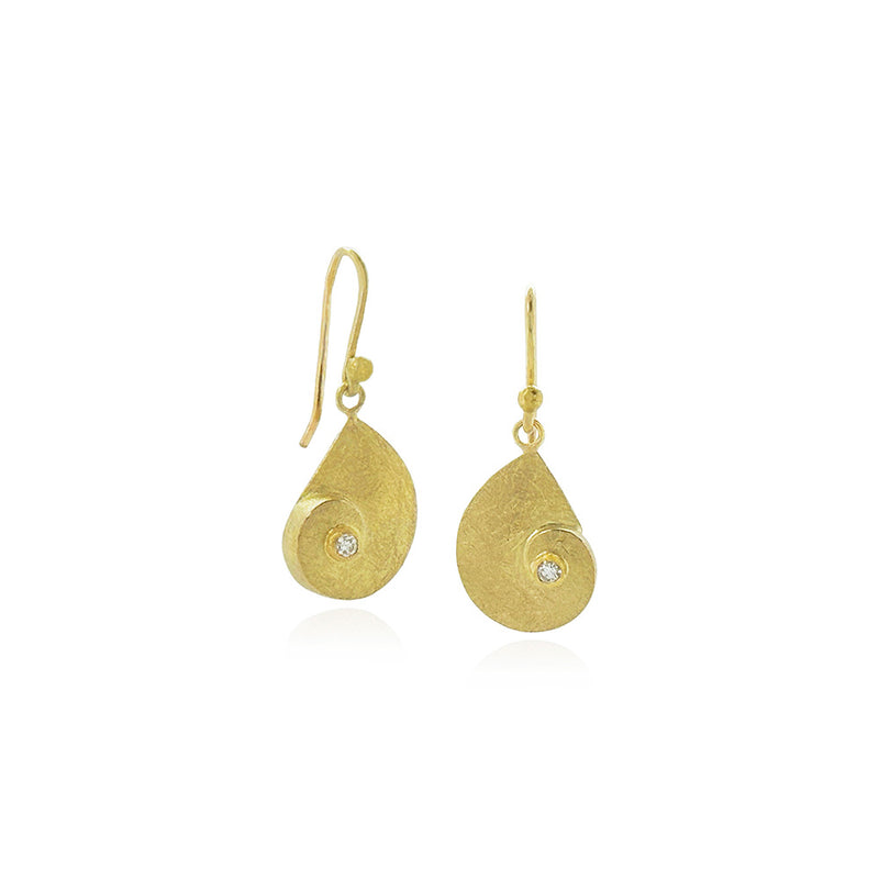 "Nautilus" Diamond Drop Earrings