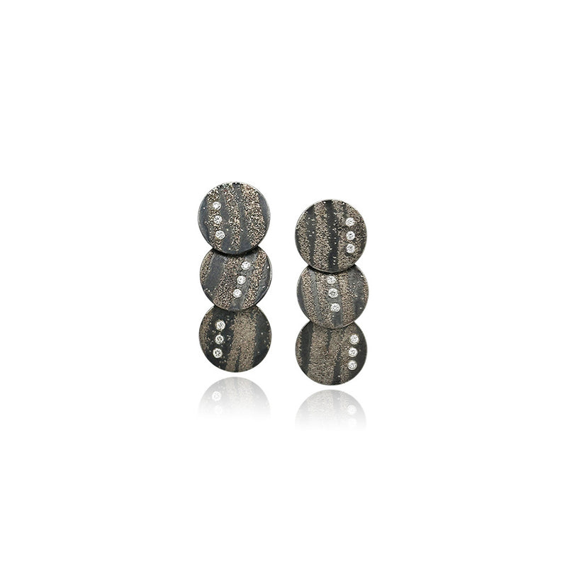 Triple Disc Earrings