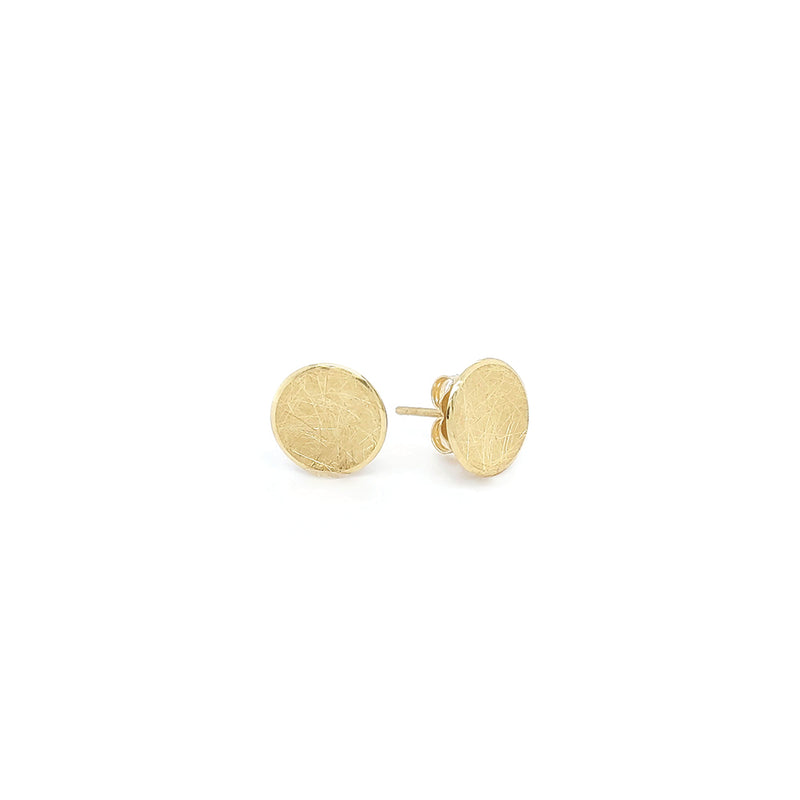 "Scribble" Stud Earrings in 18K