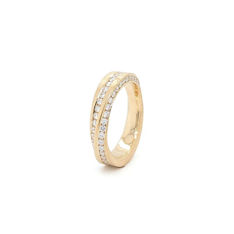 Double Channel-Set Diamond Ring