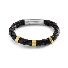Black Diamond and Leather Bracelet