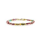 Multi-color tourmaline "pebble" bracelet