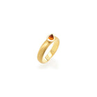 pear shaped Mexican fire opal ring