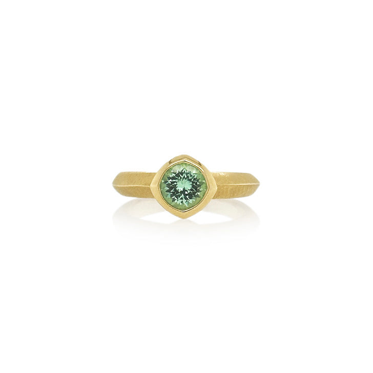 Light mint green tourmaline ring