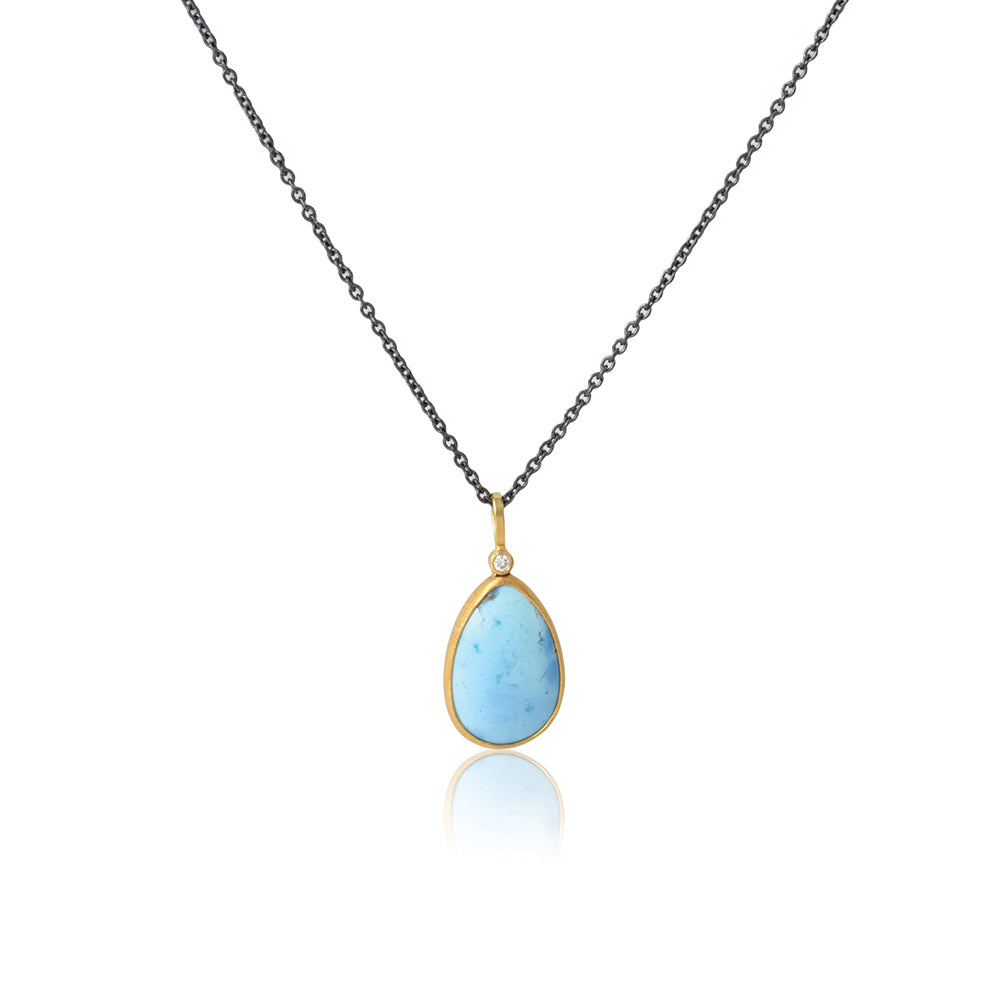 lavender turquoise pendant