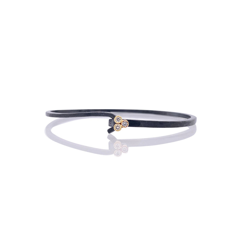 Hook Bracelet with 3 Diamonds