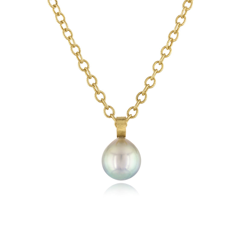 Light Green Keshi Pearl Pendant