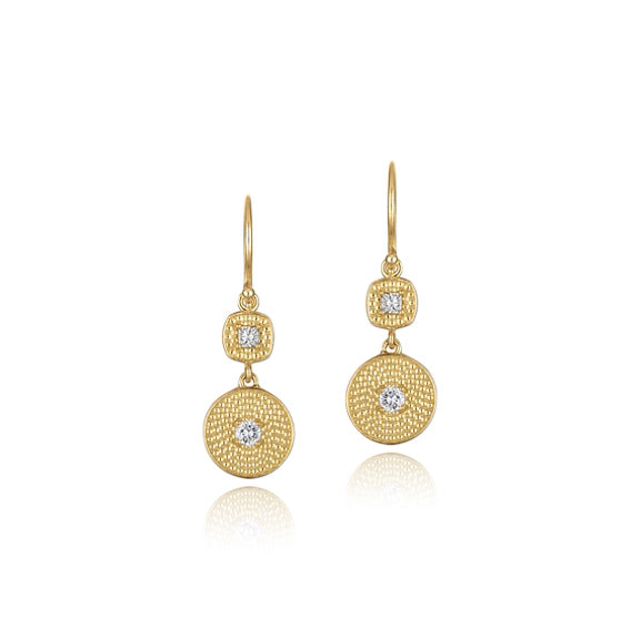 Laplage Mixed Disc Earrings