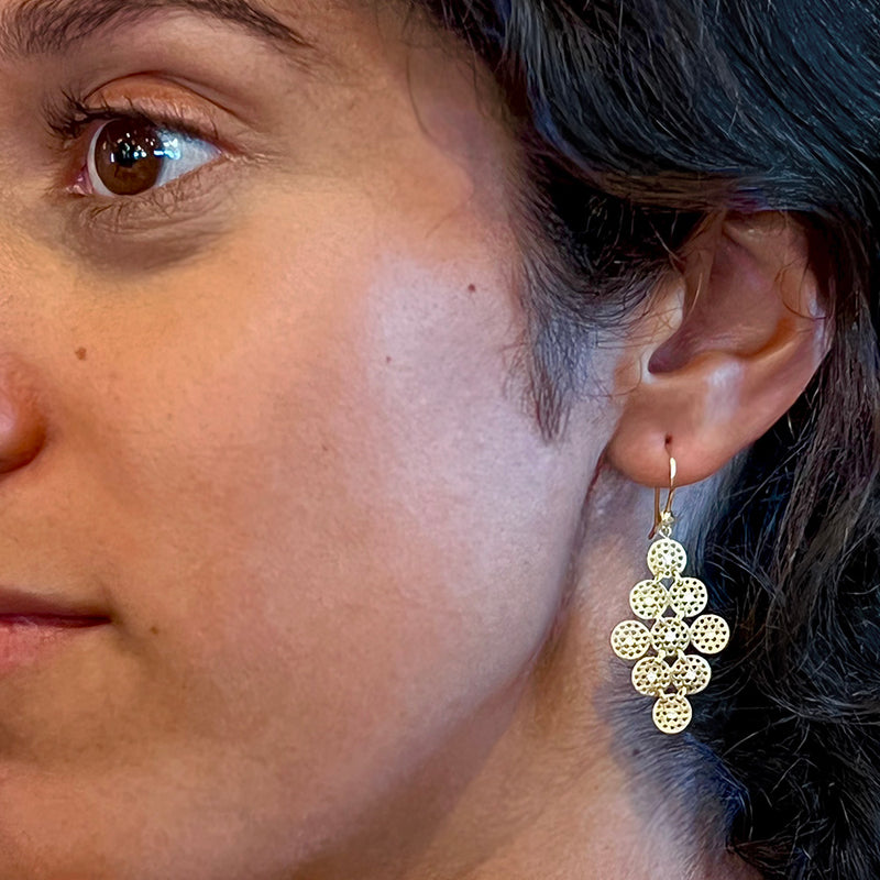 "Prelude" Chandelier Earrings with Diamonds